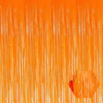 Oransje - Frynsegardin Bakgrunn - 2x1m