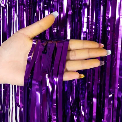 Fiolett - Frynsegardin Bakgrunn - 2x1m